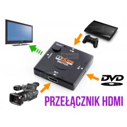 HD28 ROZDZIELACZ SWITCH HDMI 3 Porty Rozgałęźnik