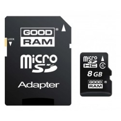 GOODRAM Karta pamięci Micro SDHC 8GB +ADAPTER MC8g