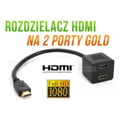 HDMI ROZDZIELACZ NA 2 PORTY GOLD hdtv xbox SW2