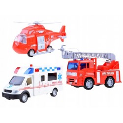 Ambulans Karetka Straż pożarna Helikopter ZESTAW ZB3261