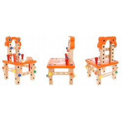 Drewniany Warsztat dla Dzieci Narzędzia Krzesło ZB185