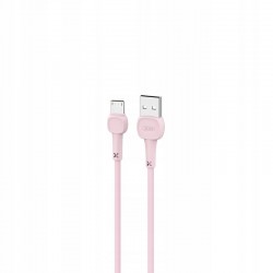XO Kabel NB132 USB - microUSB 1,0 m 2A różowy