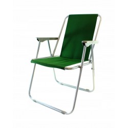 Krzesło plażowe zielone alu