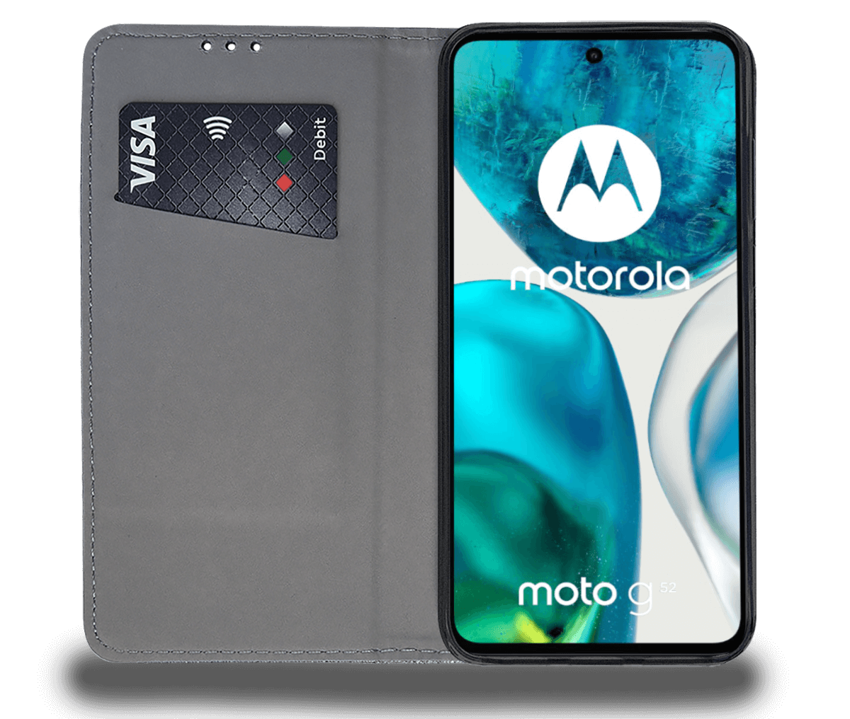 Etui Smart Magnet do Motorola Moto G52 granatowe
